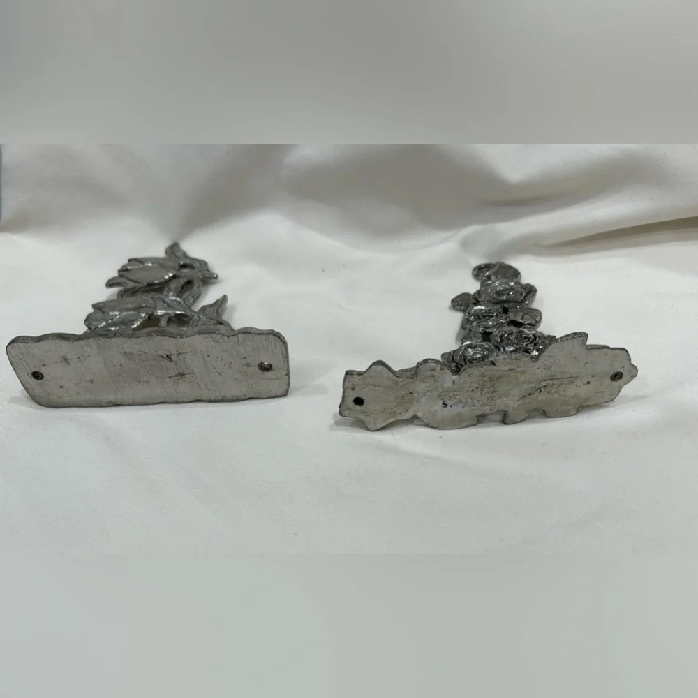 Silver Floral Hanging Wall Brackets